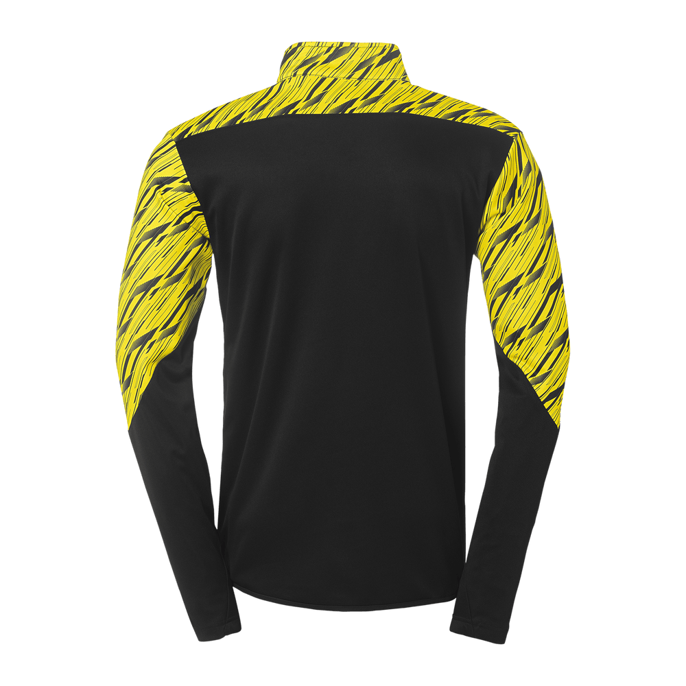 uhlsport Progressive 28 1/4 Zip Top Kind (schwarz/limonengelb)