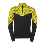 uhlsport Progressive 28 1/4 Zip Top Kind (schwarz/limonengelb)
