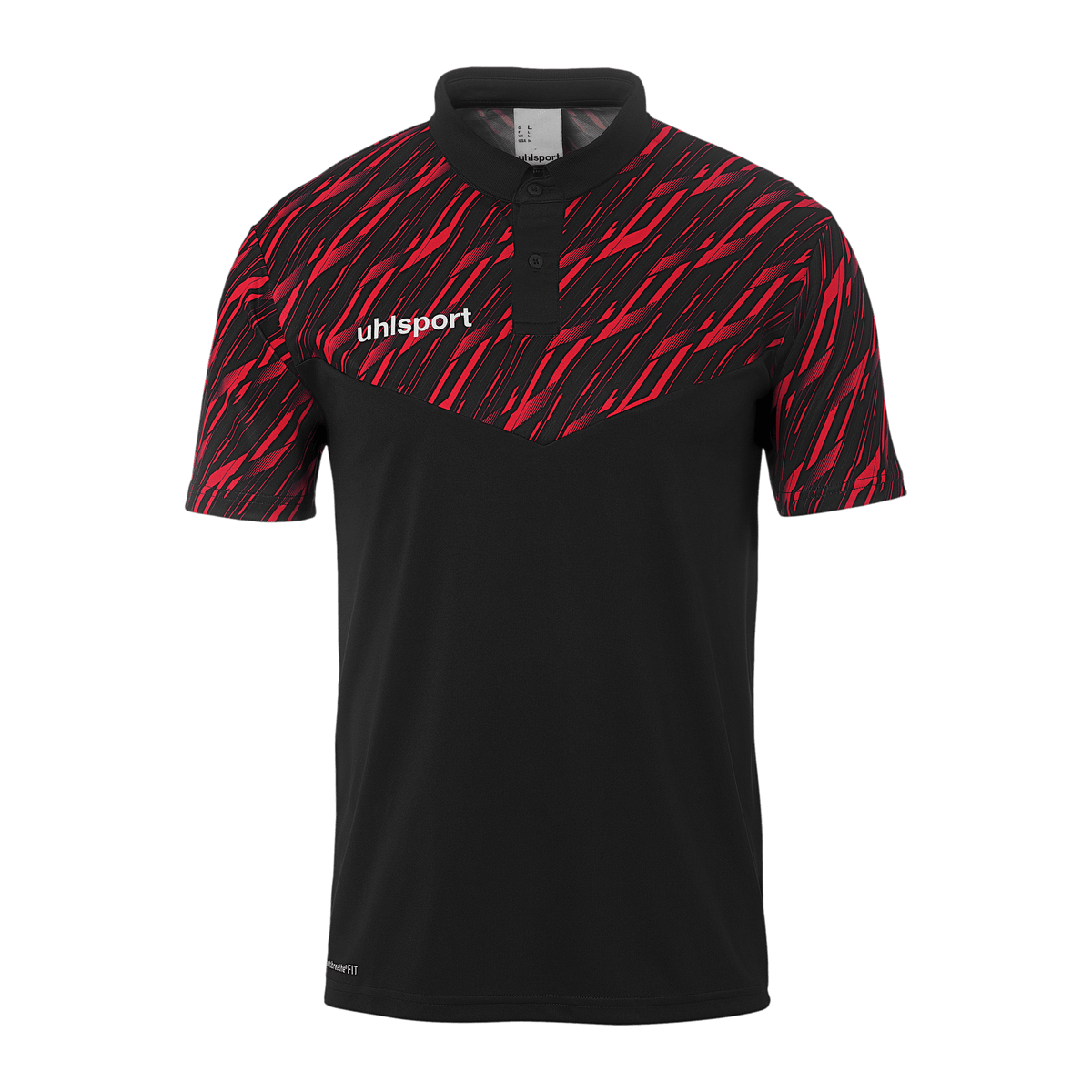 uhlsport Progressive 28 Polo Shirt Kind (schwarz/rot)