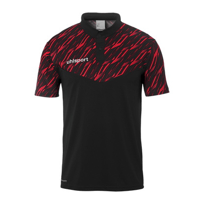 uhlsport Progressive 28 Polo Shirt Kind (schwarz/rot)