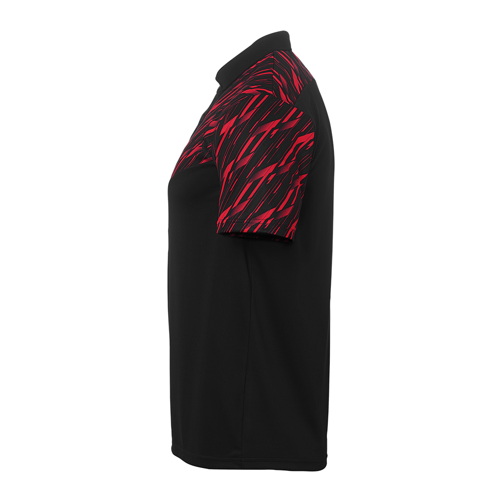 uhlsport Progressive 28 Polo Shirt Kind (schwarz/rot)