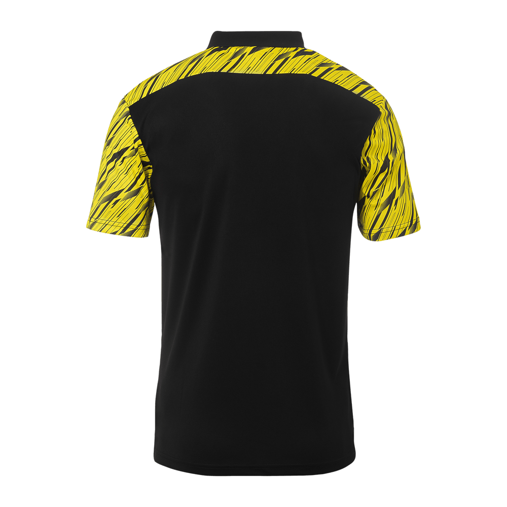 uhlsport Progressive 28 Polo Shirt Kind (schwarz/limonengelb)