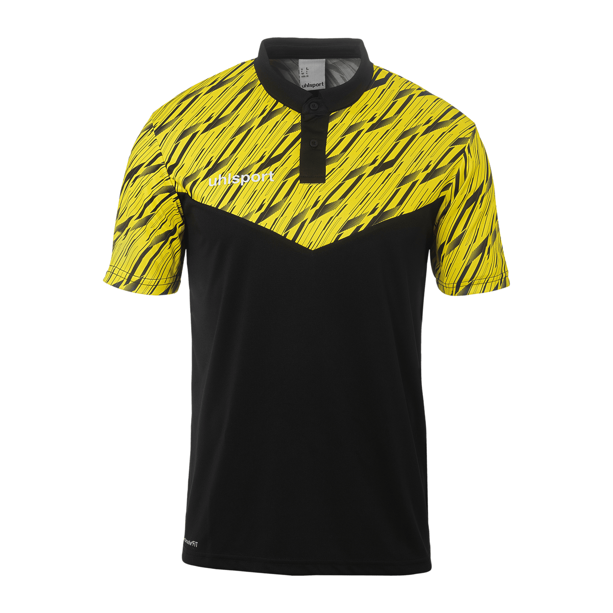 uhlsport Progressive 28 Polo Shirt Kind (schwarz/limonengelb)
