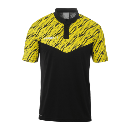 uhlsport Progressive 28 Polo Shirt Kind (schwarz/limonengelb)