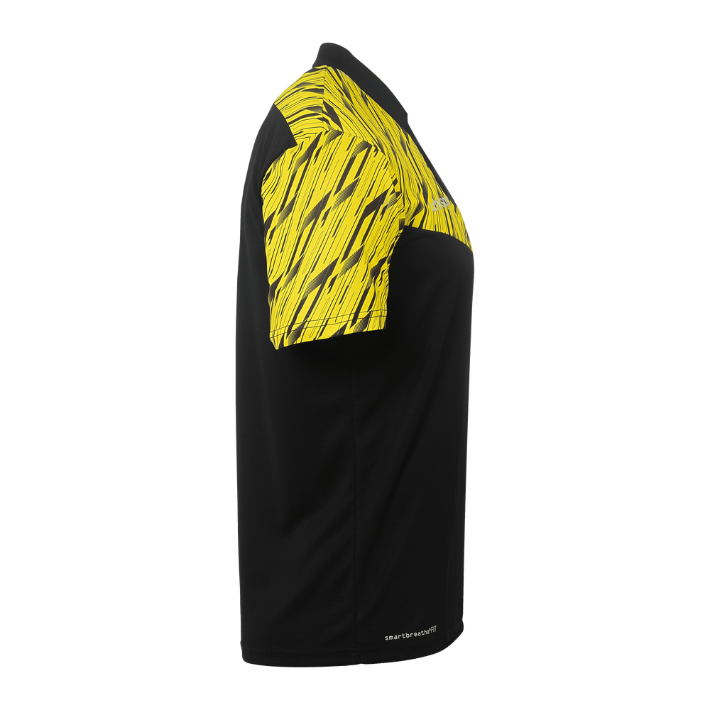 uhlsport Progressive 28 Polo Shirt Kind (schwarz/limonengelb)