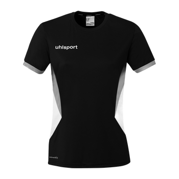 uhlsport Equipe 29 Shirt Kurzarm Damen (schwarz/weiß/steingrau)