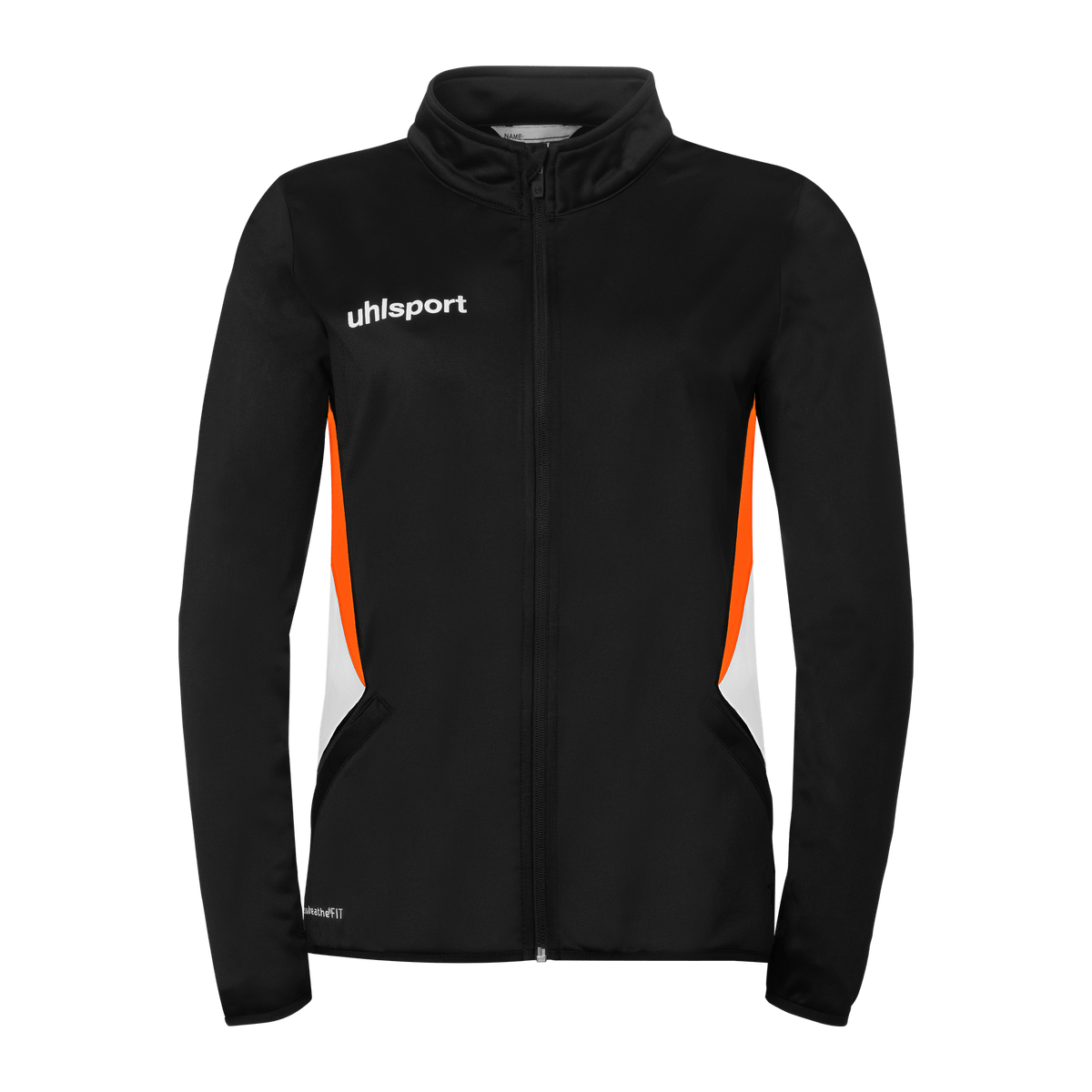 uhlsport Equipe 29 Classic Jacke Damen (schwarz/weiß/fluo orange)