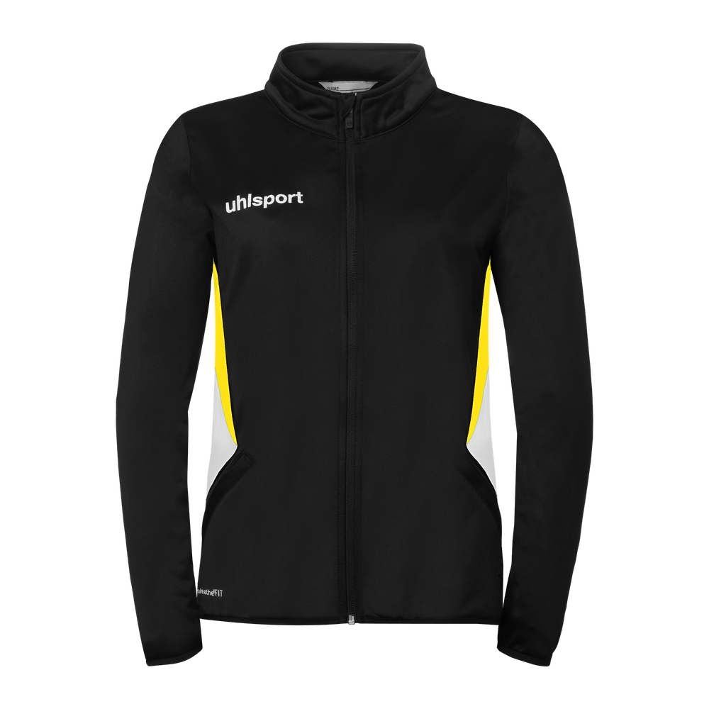 uhlsport Equipe 29 Classic Jacke Damen (schwarz/weiß/limonengelb)