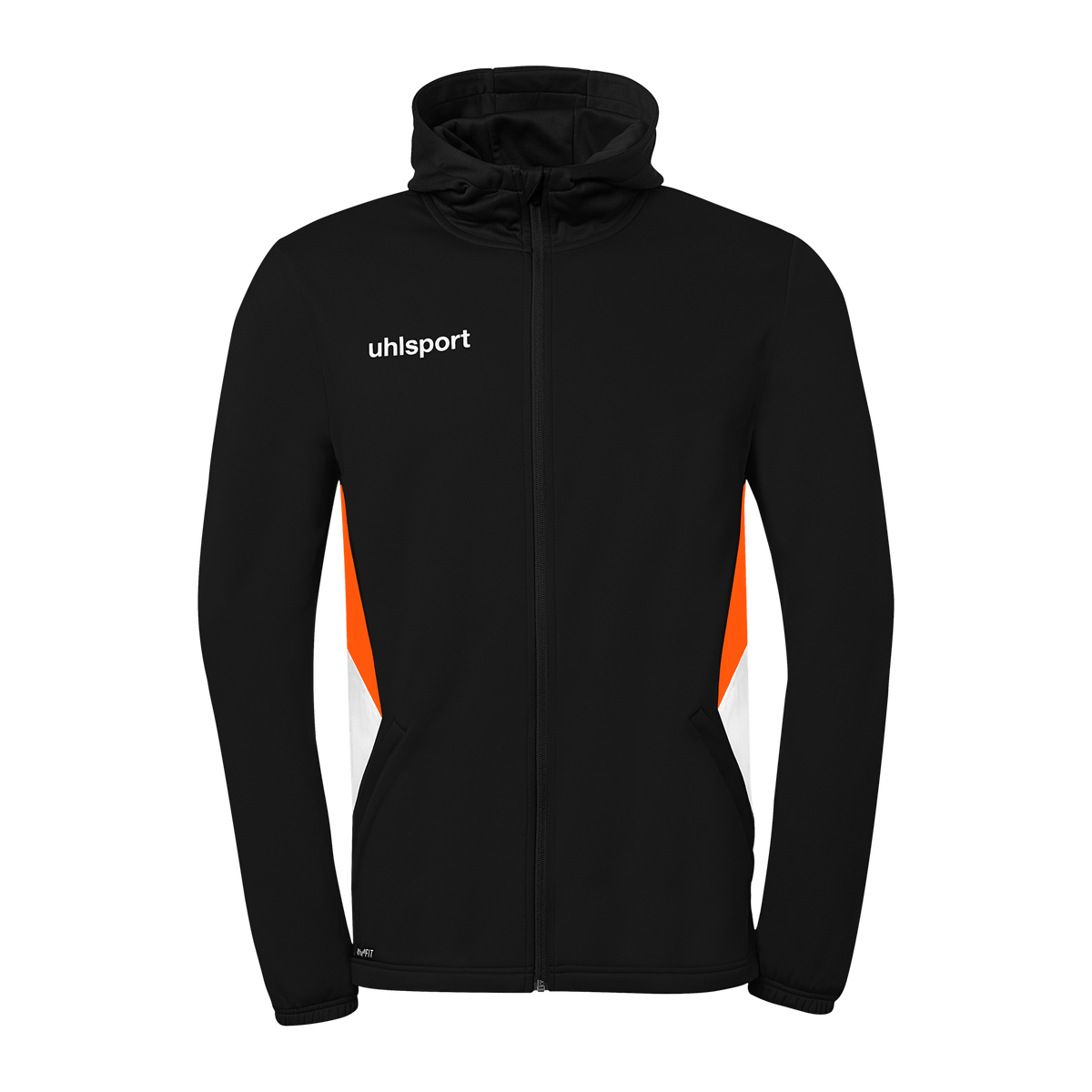 uhlsport Equipe 29 Multi Hood Jacke (schwarz/weiß/fluo orange)