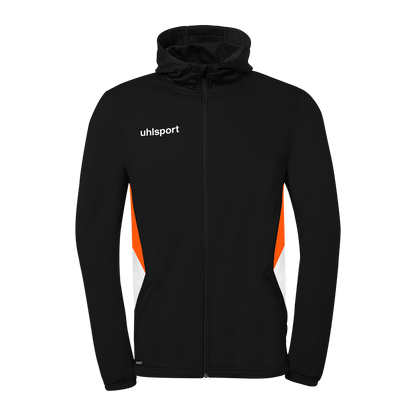 uhlsport Equipe 29 Multi Hood Jacke (schwarz/weiß/fluo orange)