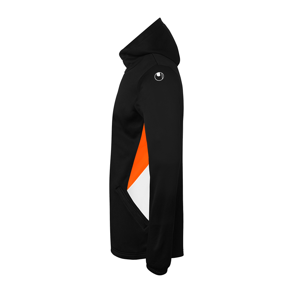 uhlsport Equipe 29 Multi Hood Jacke (schwarz/weiß/fluo orange)
