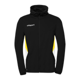 uhlsport Equipe 29 Multi Hood Jacke (schwarz/weiß/limonengelb)