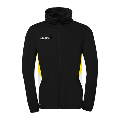 uhlsport Equipe 29 Multi Hood Jacke (schwarz/weiß/limonengelb)