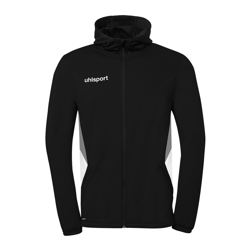uhlsport Equipe 29 Multi Hood Jacke (schwarz/weiß/steingrau)