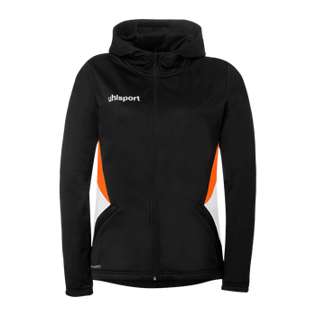 uhlsport Equipe 29 Multi Hood Jacke Damen (schwarz/weiß/fluo orange)