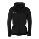 uhlsport Equipe 29 Multi Hood Jacke Damen (schwarz/weiß/steingrau)