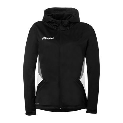 uhlsport Equipe 29 Multi Hood Jacke Damen (schwarz/weiß/steingrau)