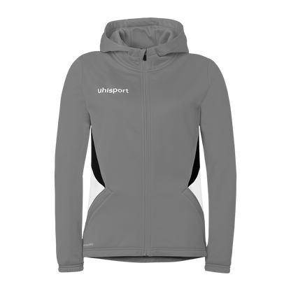 uhlsport Equipe 29 Multi Hood Jacke Damen (steingrau/weiß/schwarz)