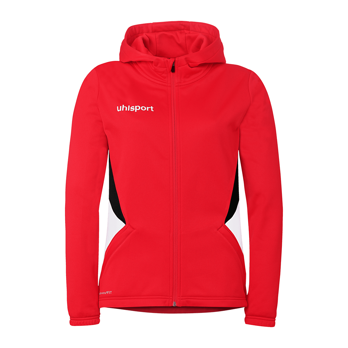 uhlsport Equipe 29 Multi Hood Jacke Damen (rot/weiß/schwarz)