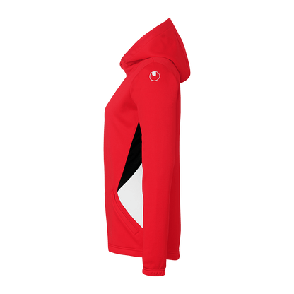 uhlsport Equipe 29 Multi Hood Jacke Damen (rot/weiß/schwarz)
