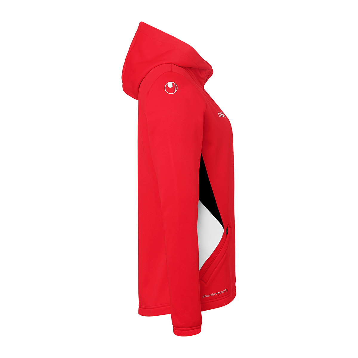 uhlsport Equipe 29 Multi Hood Jacke Damen (rot/weiß/schwarz)