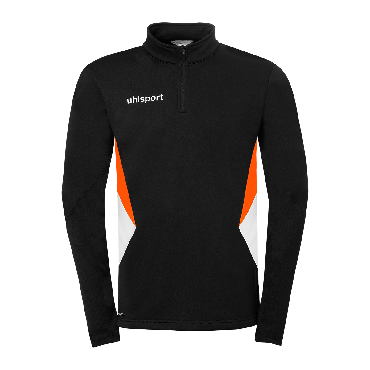 uhlsport Equipe 29 1/4 Zip Top (schwarz/weiß/fluo orange)