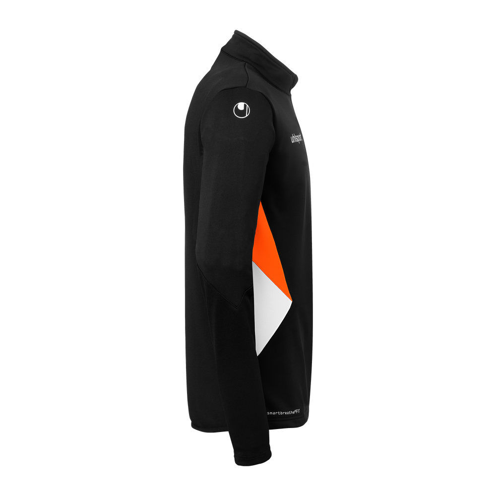 uhlsport Equipe 29 1/4 Zip Top (schwarz/weiß/fluo orange)