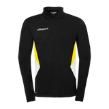 uhlsport Equipe 29 1/4 Zip Top (schwarz/weiß/limonengelb)