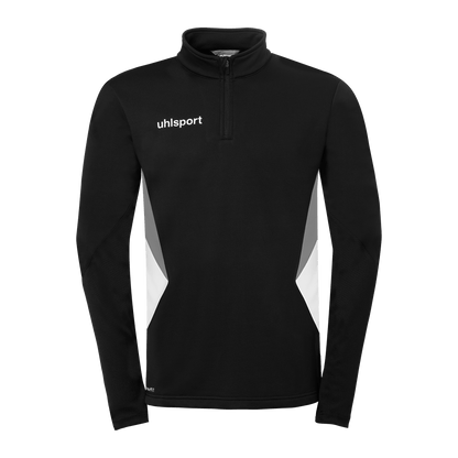 uhlsport Equipe 29 1/4 Zip Top (schwarz/weiß/steingrau)