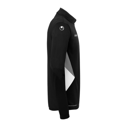 uhlsport Equipe 29 1/4 Zip Top (schwarz/weiß/steingrau)