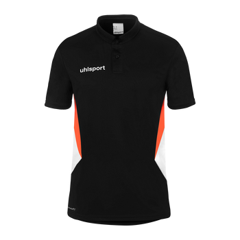 uhlsport Equipe 29 Polo Shirt (schwarz/weiß/fluo orange)