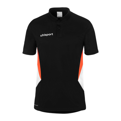 uhlsport Equipe 29 Polo Shirt (schwarz/weiß/fluo orange)