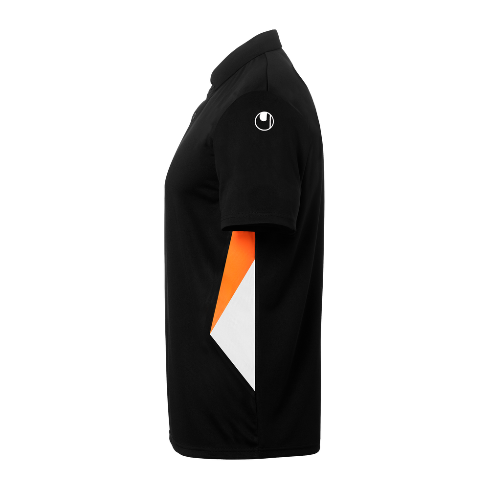 uhlsport Equipe 29 Polo Shirt (schwarz/weiß/fluo orange)