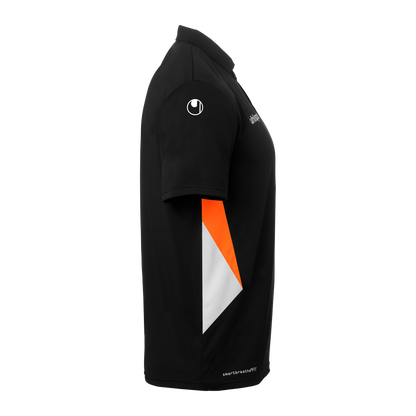 uhlsport Equipe 29 Polo Shirt (schwarz/weiß/fluo orange)