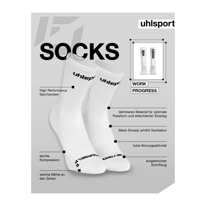 uhlsport ID Socks Work Progress (weiß/schwarz)