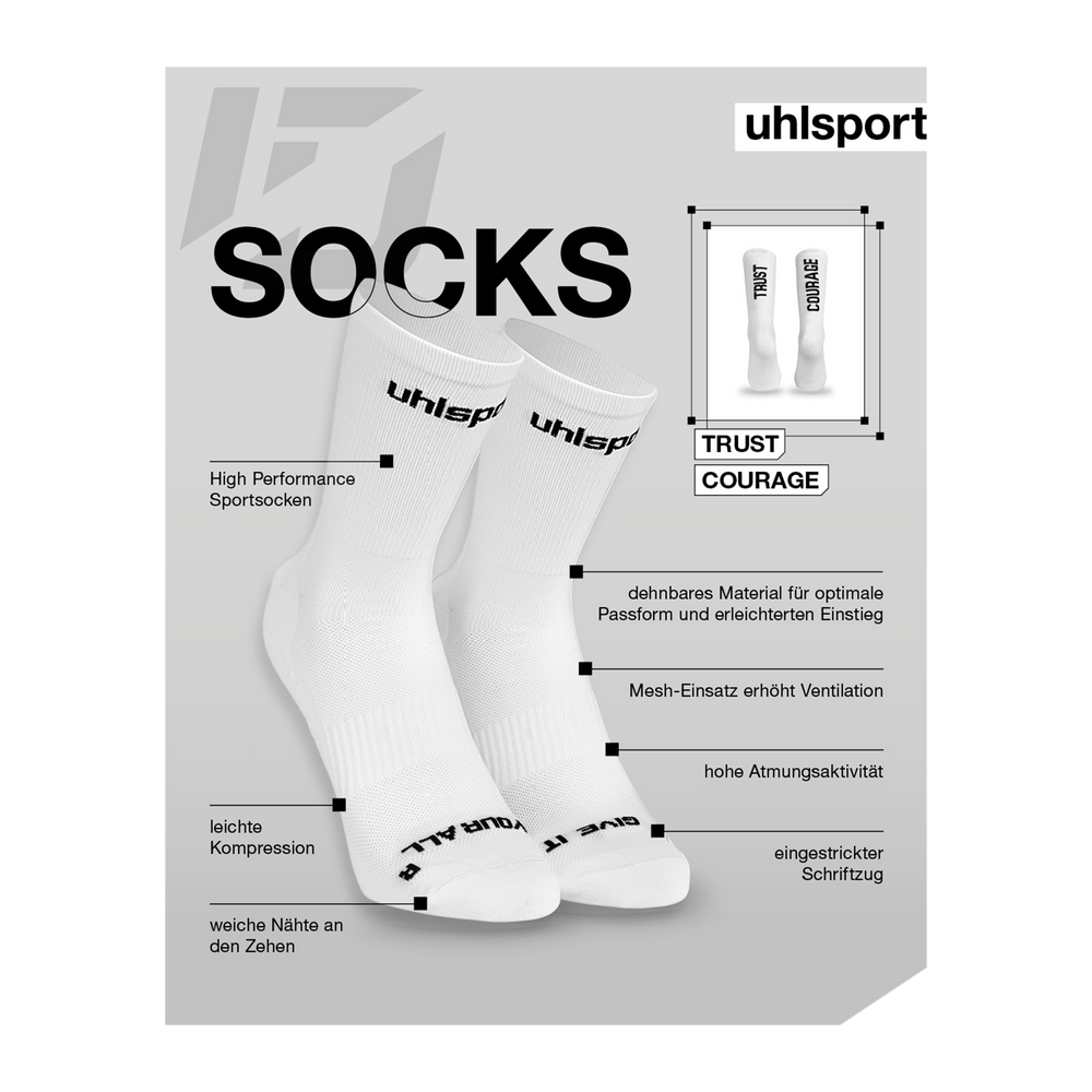 uhlsport ID Socks Trust Courage (weiß/schwarz)