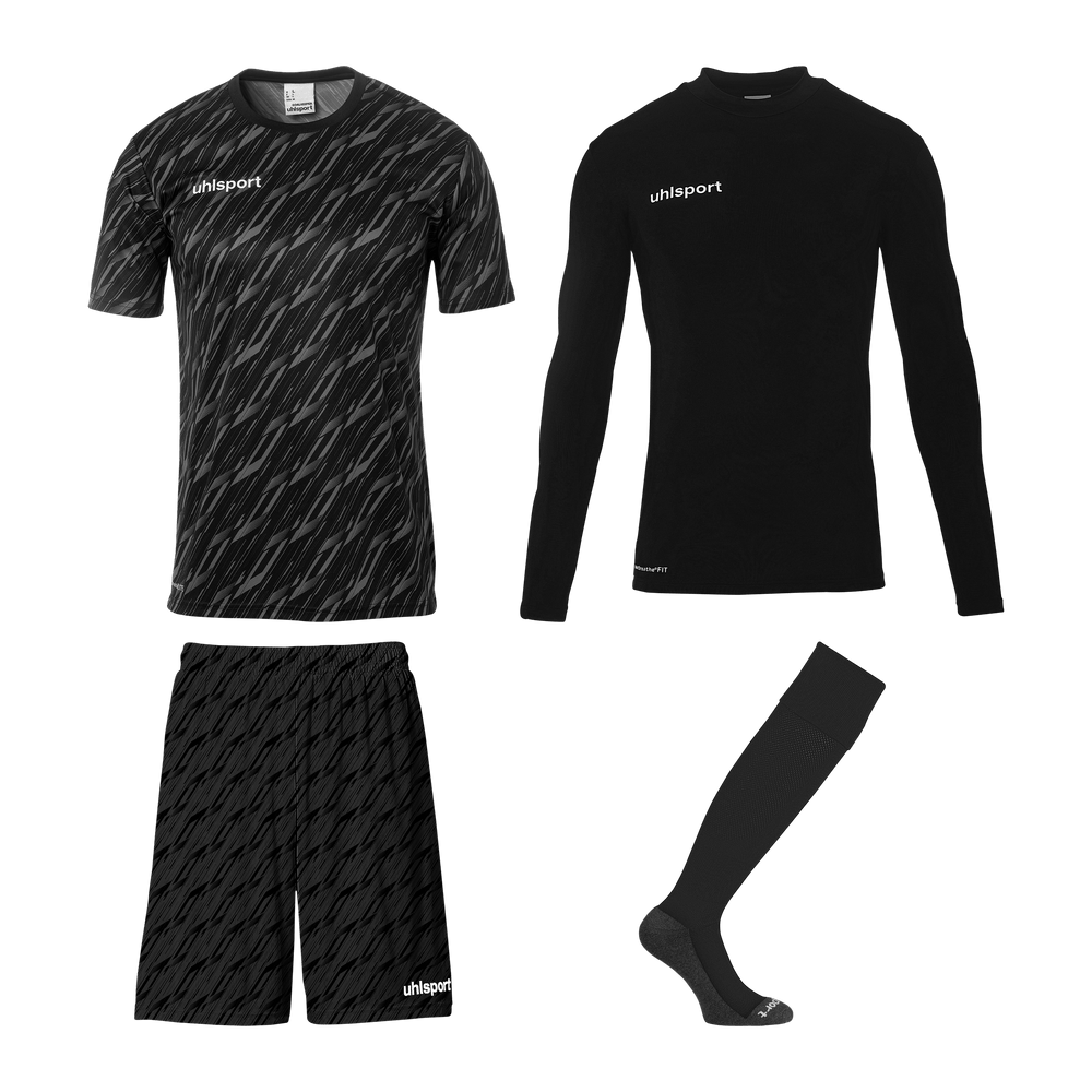 uhlsport Progressive Torwart Set Kind (schwarz)