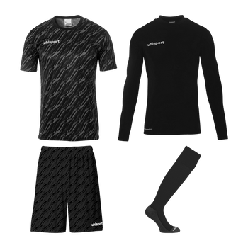uhlsport Progressive Torwart Set Kind (schwarz)