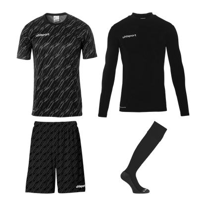 uhlsport Progressive Torwart Set Kind (schwarz)