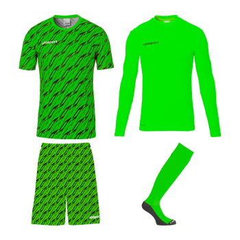 uhlsport Progressive Torwart Set Kind (fluo grün/schwarz)