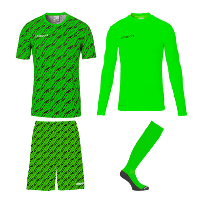 uhlsport Progressive Torwart Set Kind (fluo grün/schwarz)