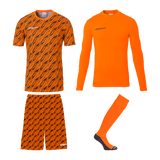 uhlsport Progressive Torwart Set Kind (fluo orange/schwarz)
