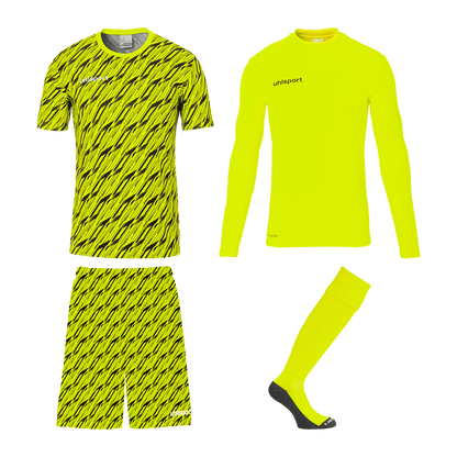 uhlsport Progressive Torwart Set Kind (fluo gelb/schwarz)