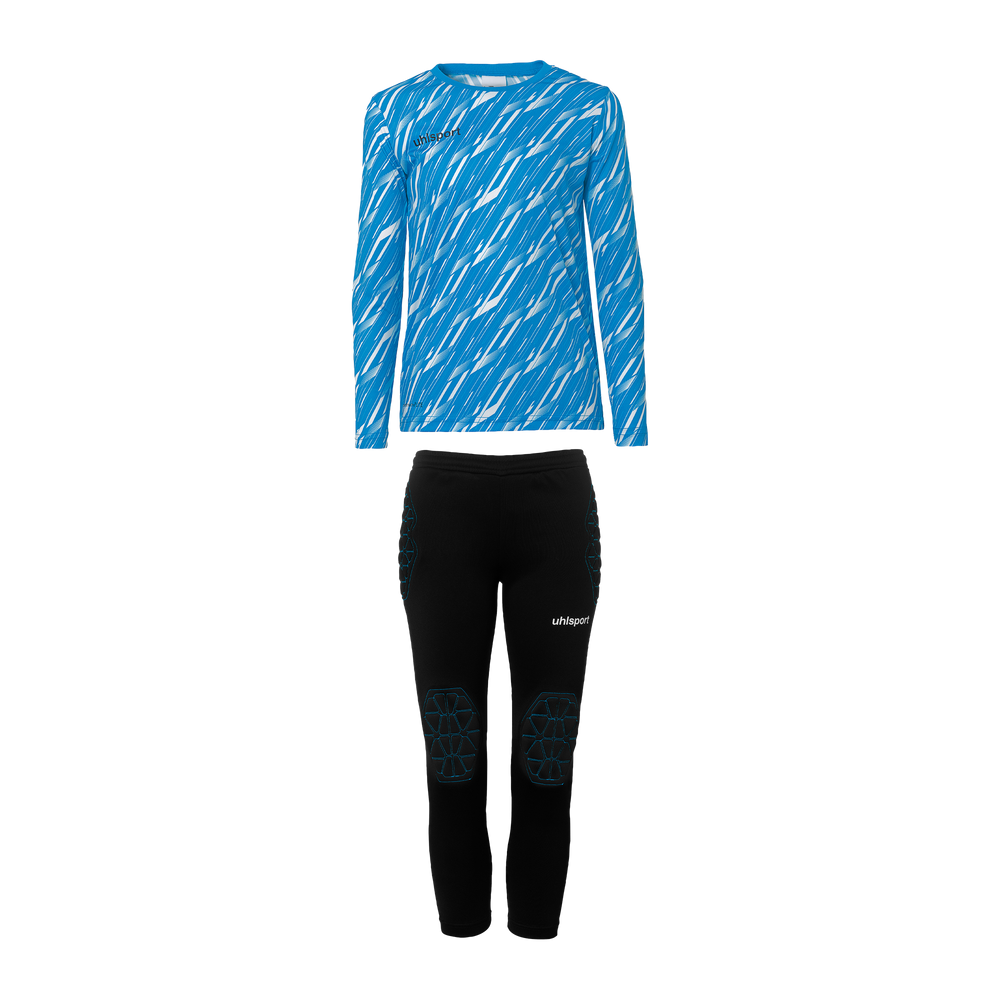 uhlsport Progressive Torwart Set Junior (cyan/weiß)