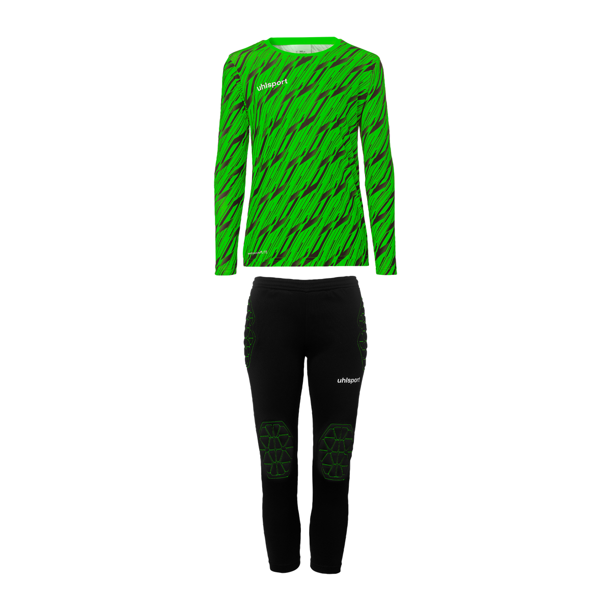 uhlsport Progressive Torwart Set Junior (fluo grün/schwarz)