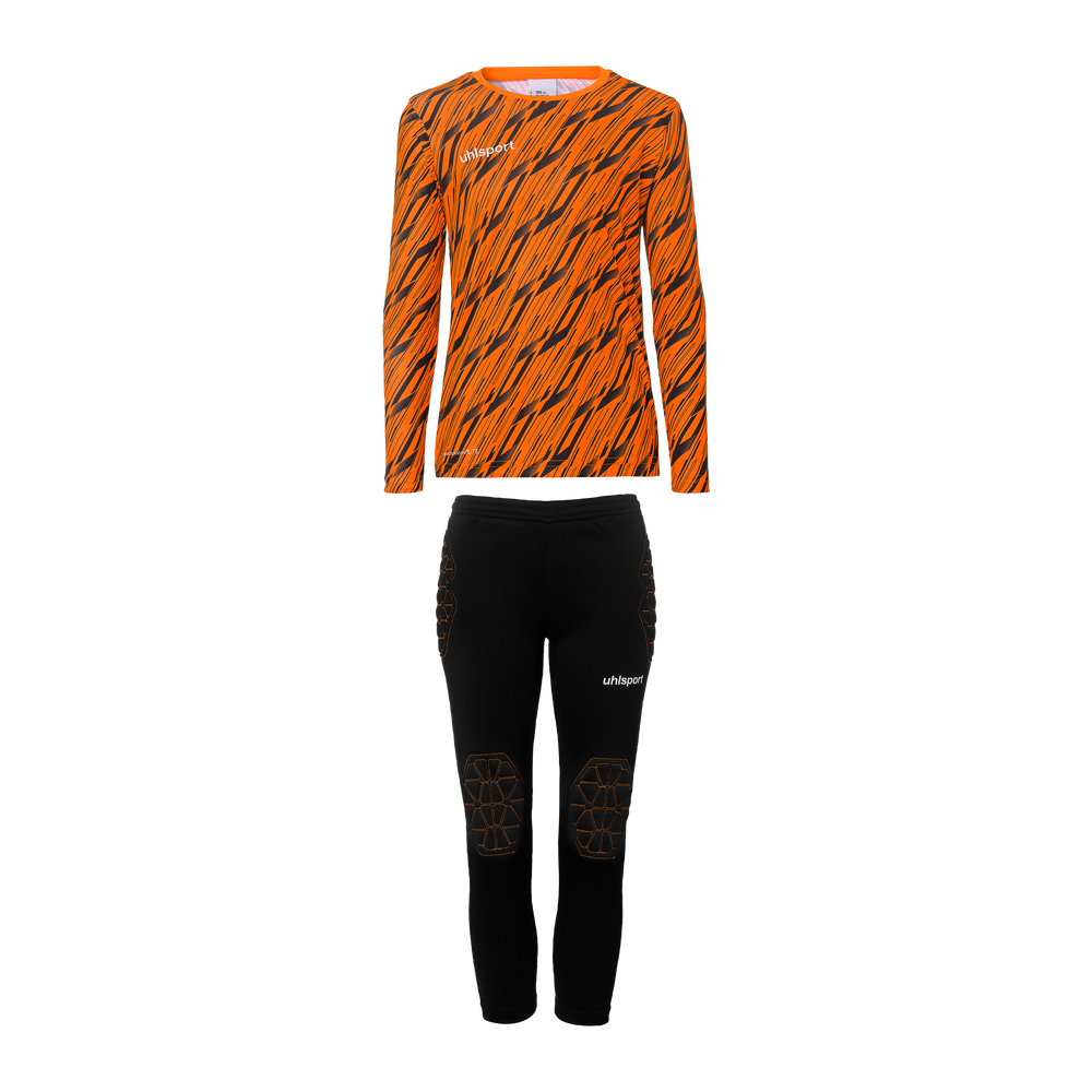 uhlsport Progressive Torwart Set Junior (fluo orange/schwarz)