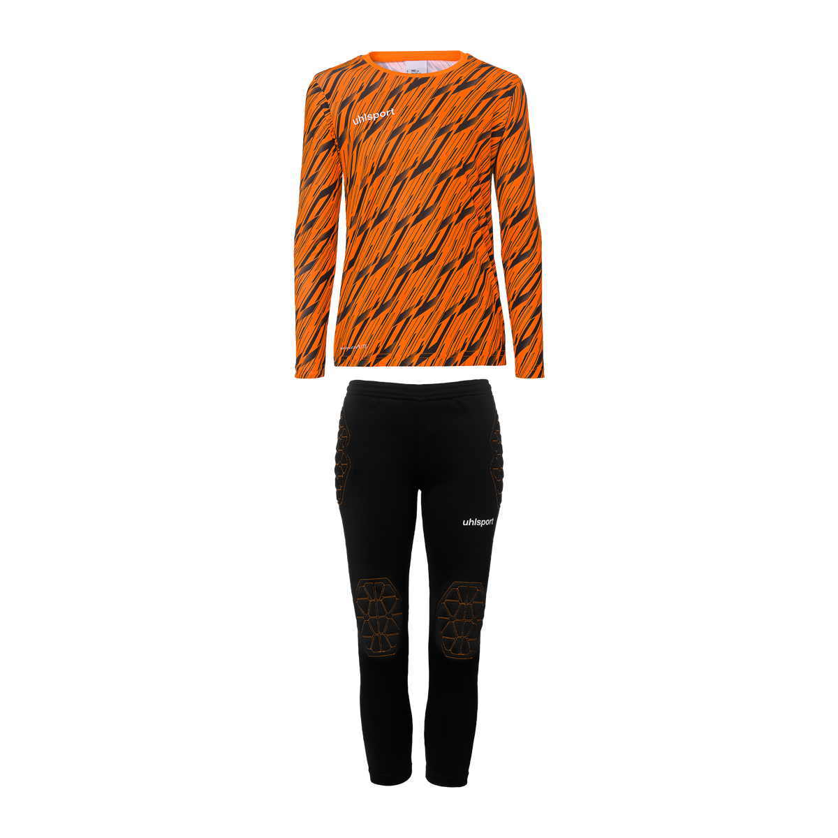 uhlsport Progressive Torwart Set Junior (fluo orange/schwarz)