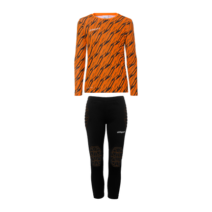uhlsport Progressive Torwart Set Junior (fluo orange/schwarz)