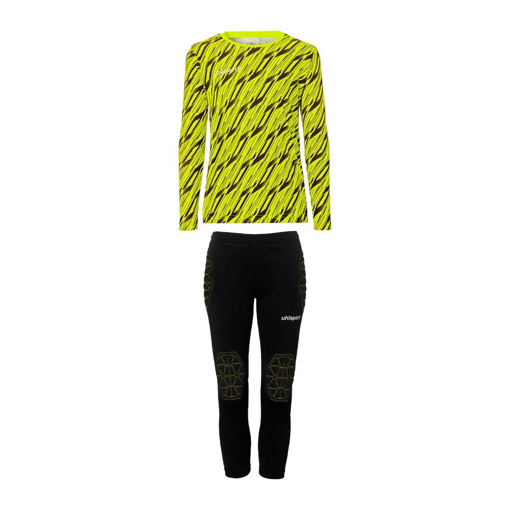 uhlsport Progressive Torwart Set Junior (fluo gelb/schwarz)