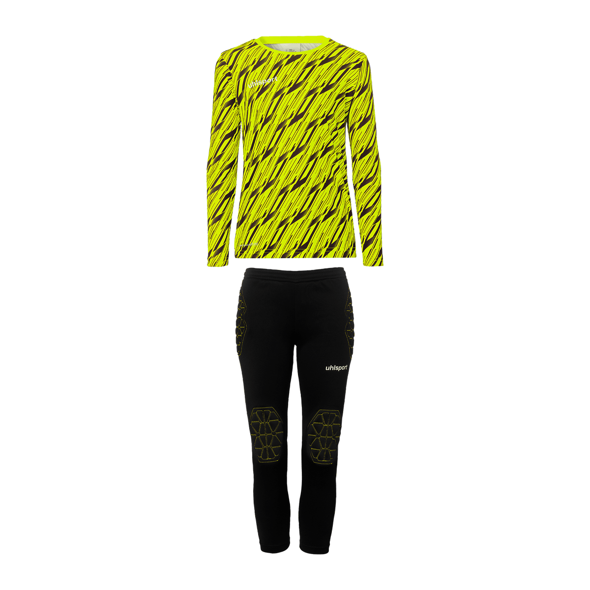 uhlsport Progressive Torwart Set Junior (fluo gelb/schwarz)